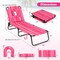 5-Position Adjustable Foldable Chaise Lounge Chair with Removable Pillows and Face Hole for Outdoors